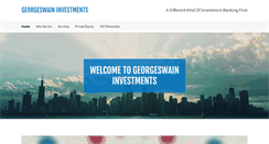 Desktop Screenshot of georgeswaininvestments.com